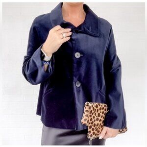 Talbots Velvet Navy Jacket